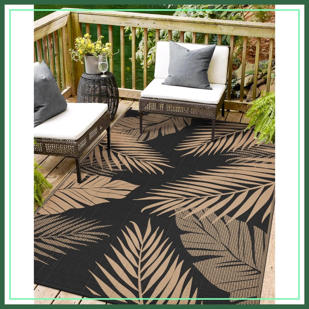 Outdoor Camping Rugs 8X10 - Outdoor Rug 8x10 Waterproof Reversible Patio
