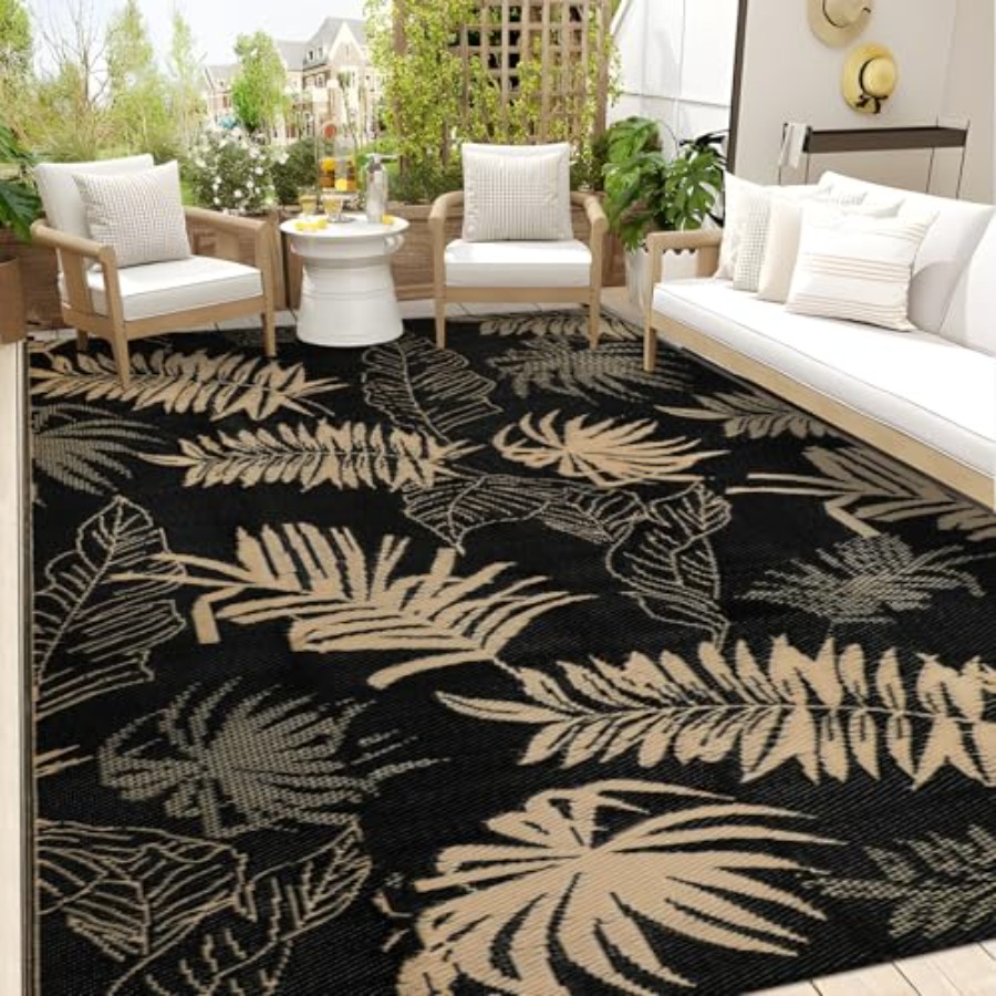 Outdoor Camping Rugs 8X10 - Outdoor Rug Waterproof 8x10 ft, Reversible