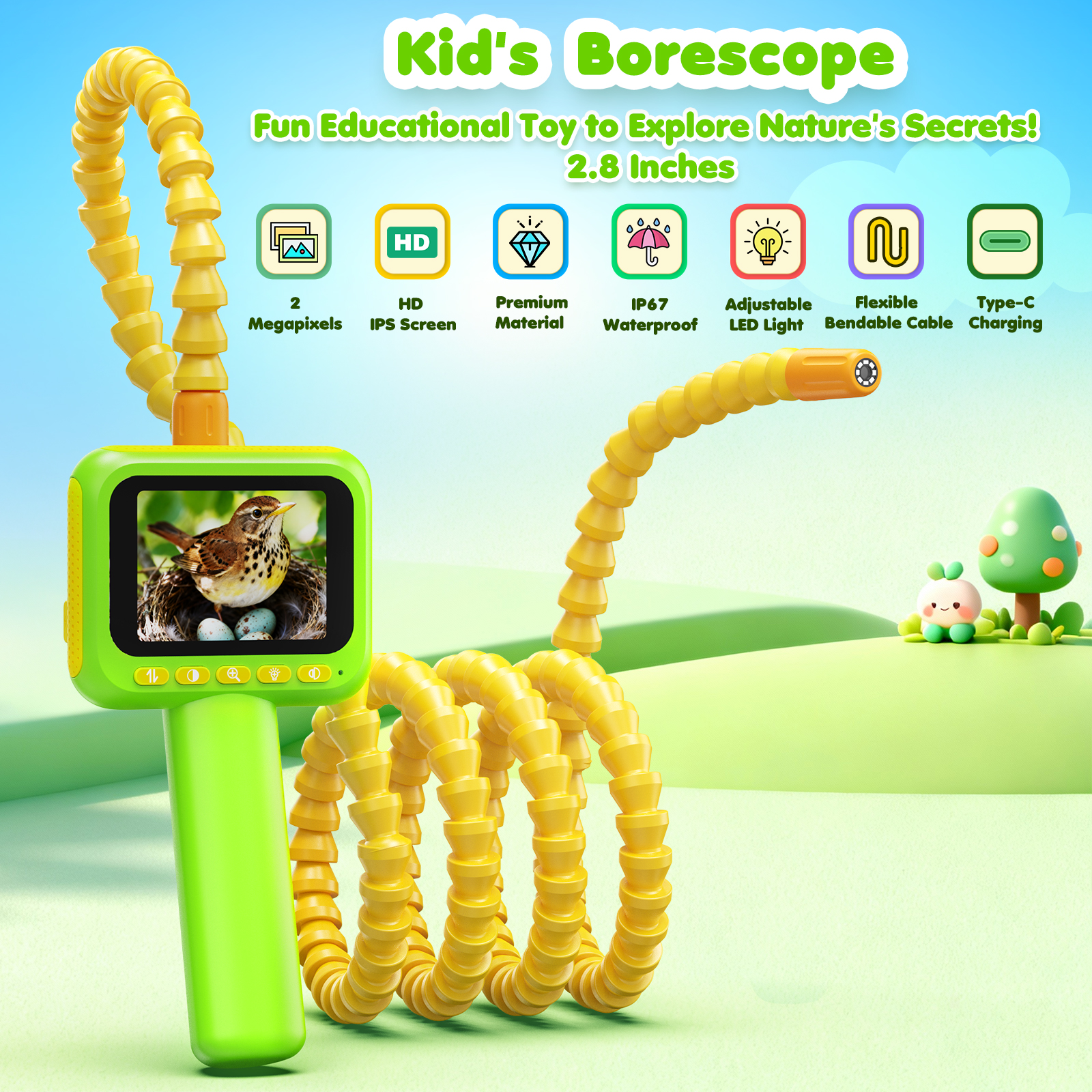 Outdoor Camping Toys - Endoscope for Kid Snake Camera Toy