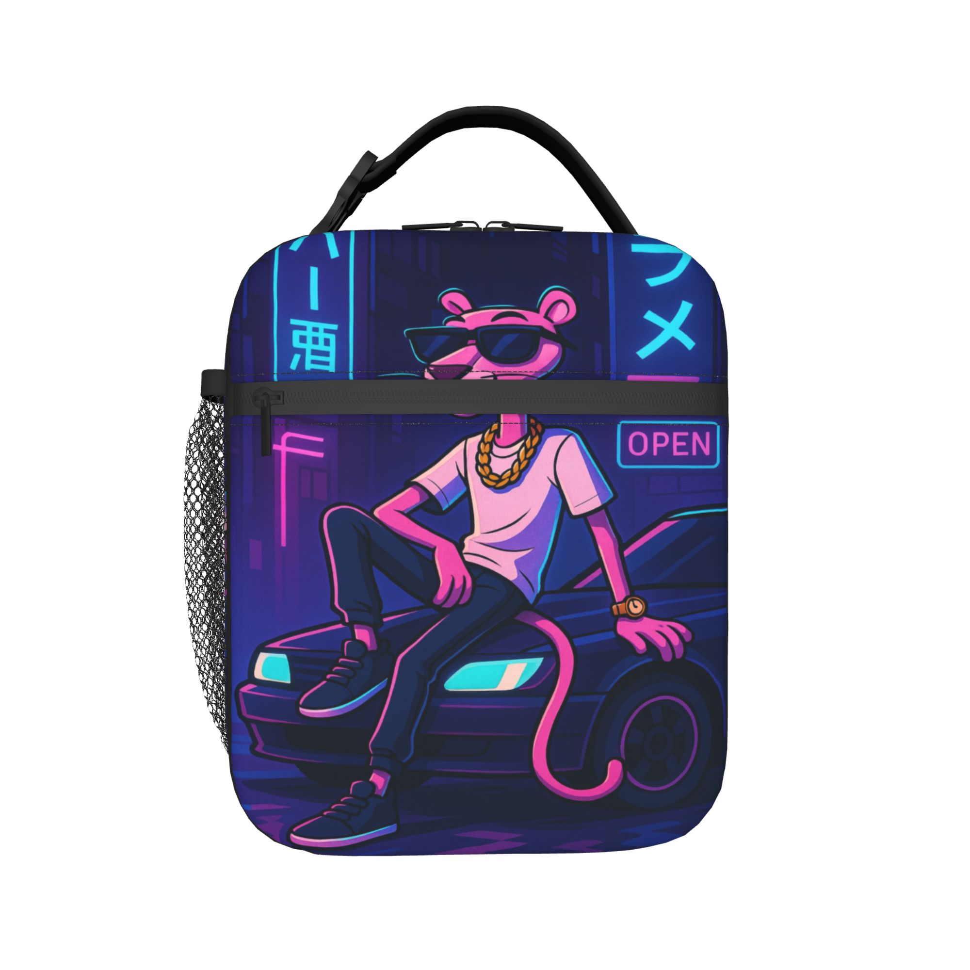 Outdoor Camping Anime - Custom Leopard Insulated Lunch Tote Bag