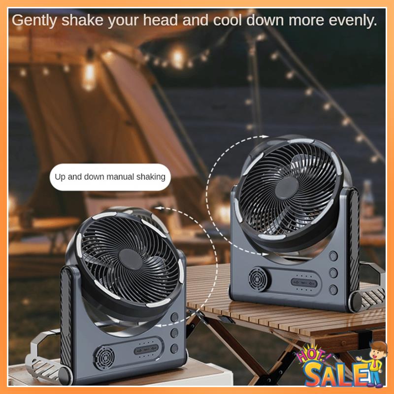 Outdoor Camping Fan - AB68 Camping Fan With LED Lighting