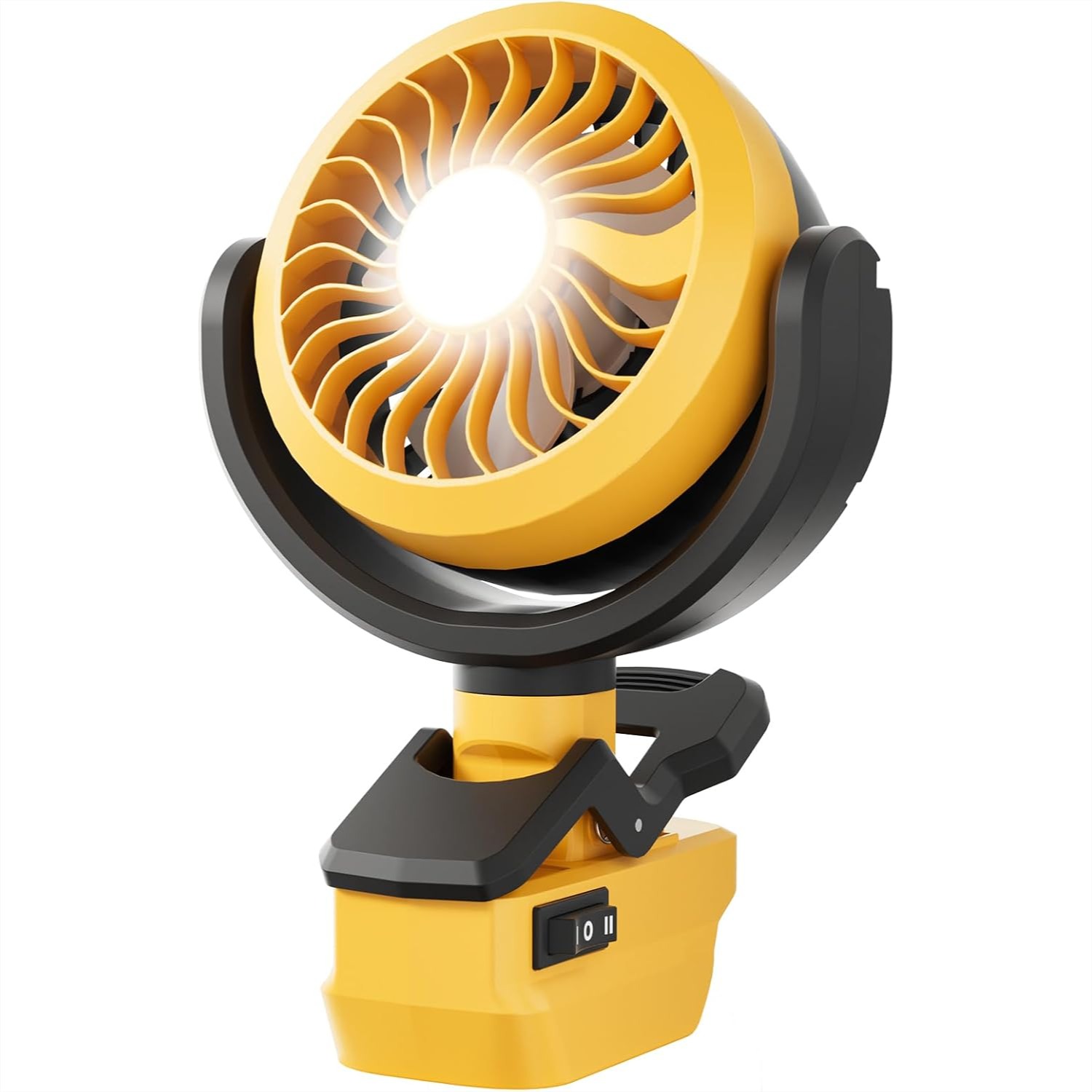 Outdoor Camping Fan - Cordless Portable Clip Fan With LED