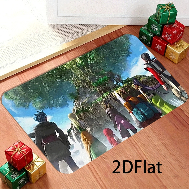 Outdoor Camping Anime - 1pc Flannel Floor Mat with Mysterious