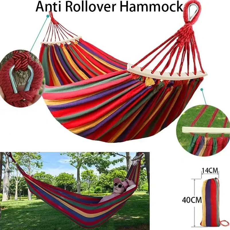 Outdoor Camping Hammock - Outdoor Canvas Camping Hammock Anti Rollover