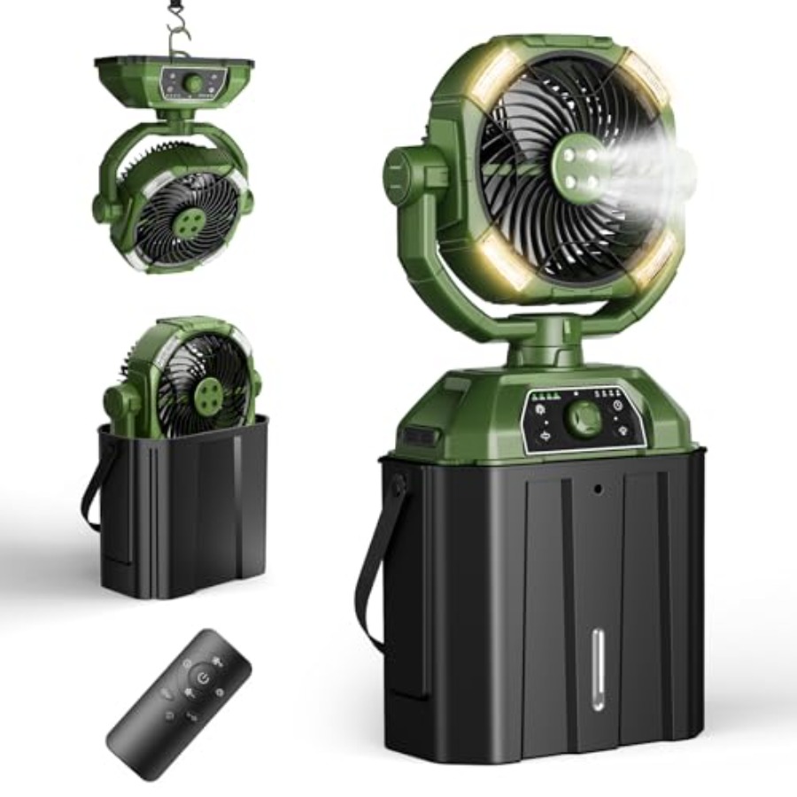 Outdoor Camping Fan - Portable misting fan for outdoor use: