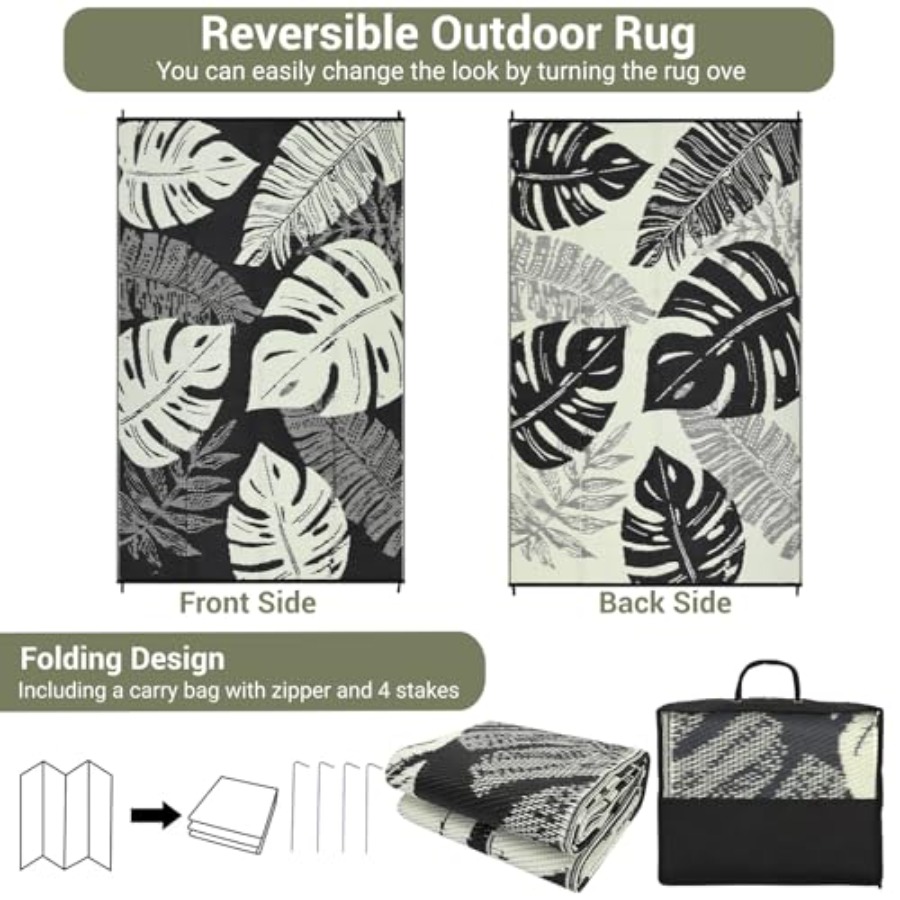 Outdoor 8x10 Waterproof Revers - Outdoor Camping Rugs 8X10 のレビューと価格