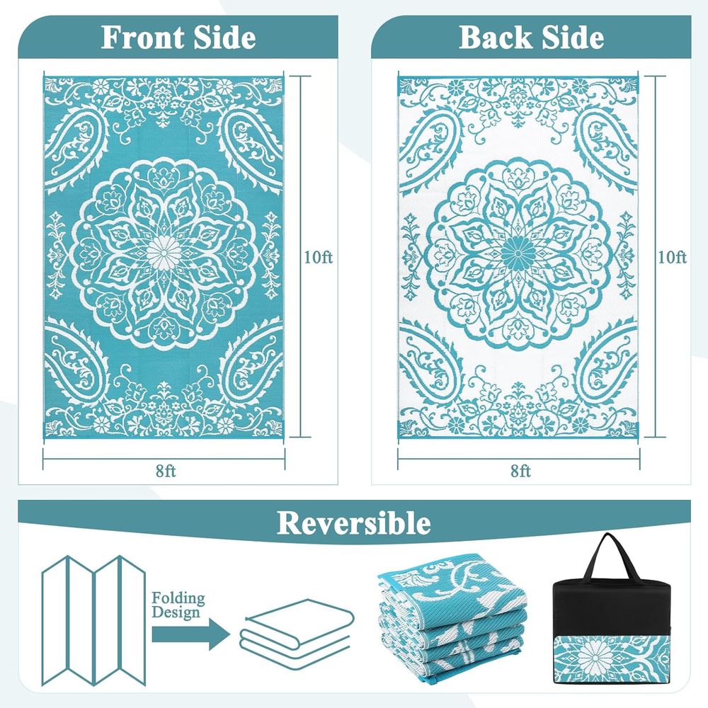 Outdoor Reversible Plastic Rug - Outdoor Camping Rugs 8X10 のレビューと価格
