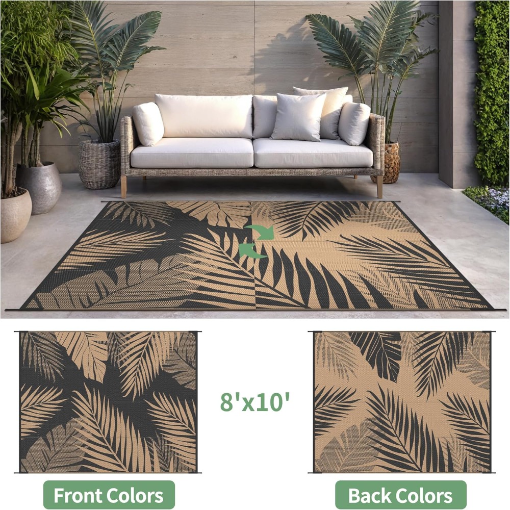 Outdoor Rug 8x10 Waterproof Re - Outdoor Camping Rugs 8X10 のレビューと価格