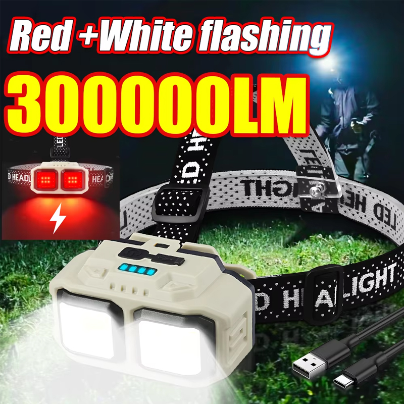 COB LED Headlamp Rechargeable  - Outdoor Camping Jobs のレビューと価格