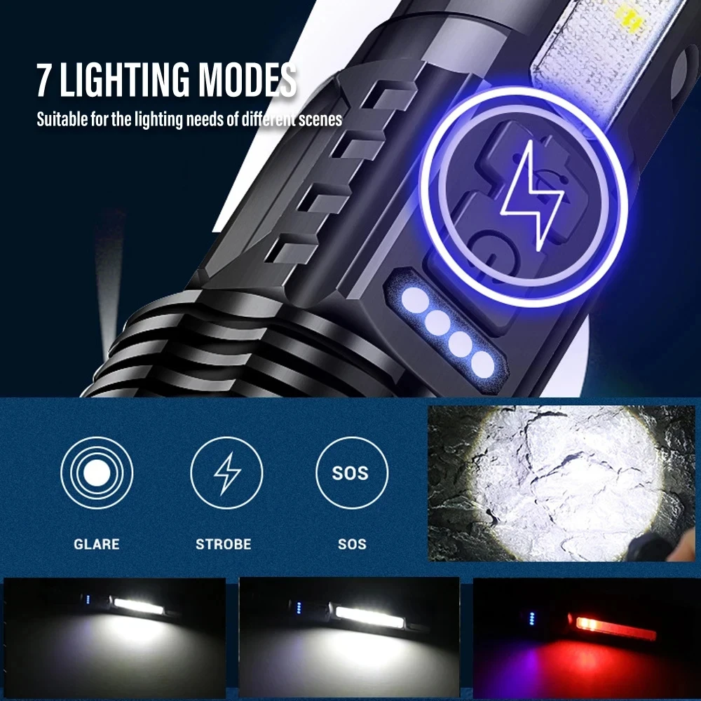 Powerful LED Flashlight Rechar - Outdoor Camping And Fishing のレビューと価格