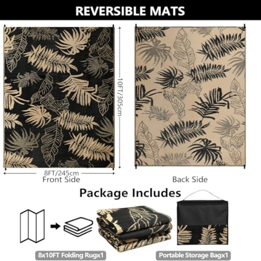 Outdoor Rug Waterproof 8x10 ft - Outdoor Camping Rugs 8X10 のレビューと価格