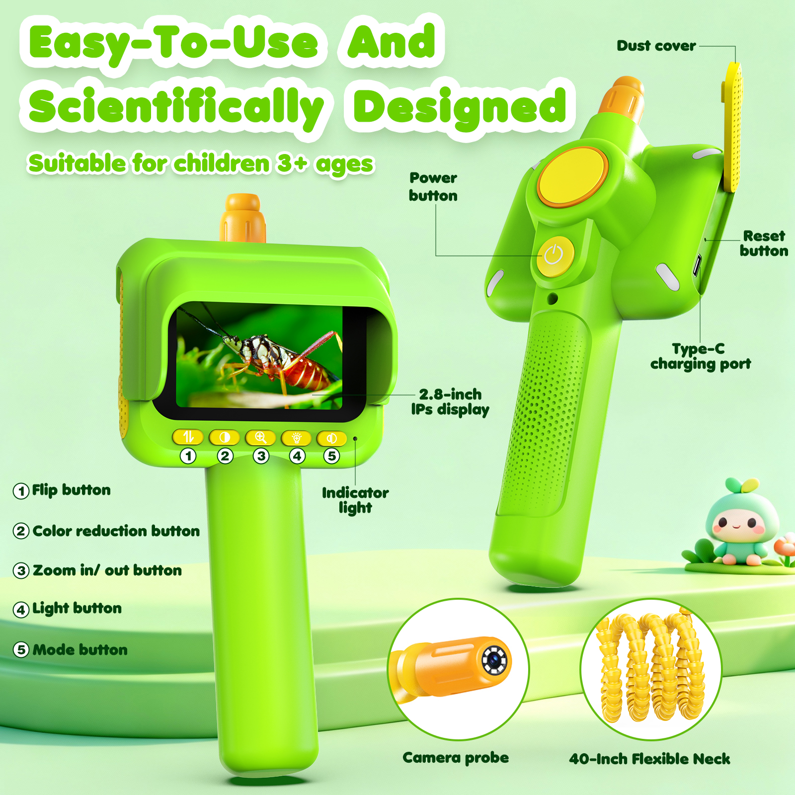 Endoscope for Kid Snake Camera - Outdoor Camping Toys のレビューと価格