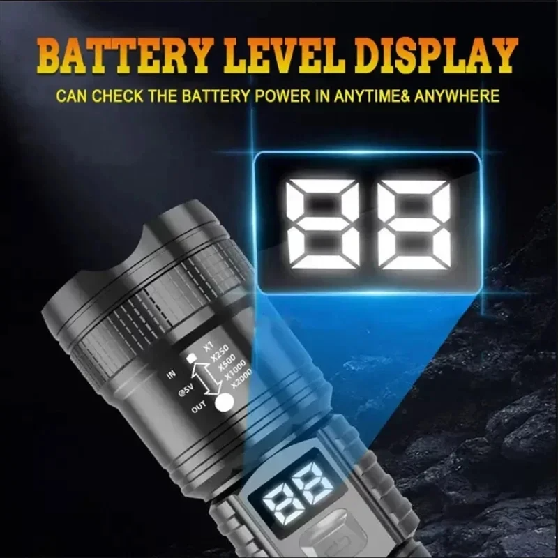 Rechargeable LED Flashlight 10 - Outdoor Camping And Fishing のレビューと価格
