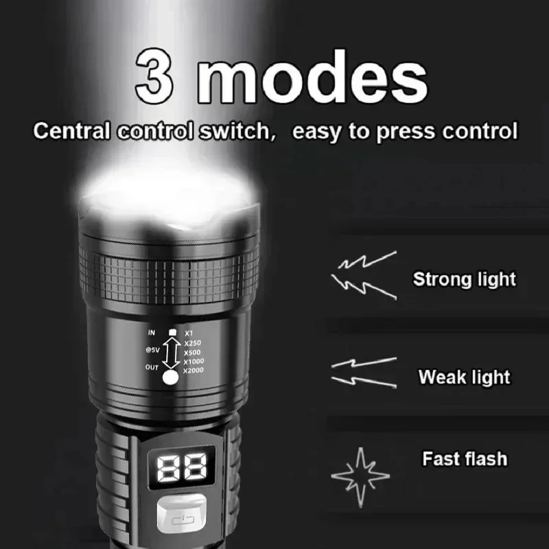 Rechargeable LED Flashlight 10 - Outdoor Camping And Fishing のレビューと価格
