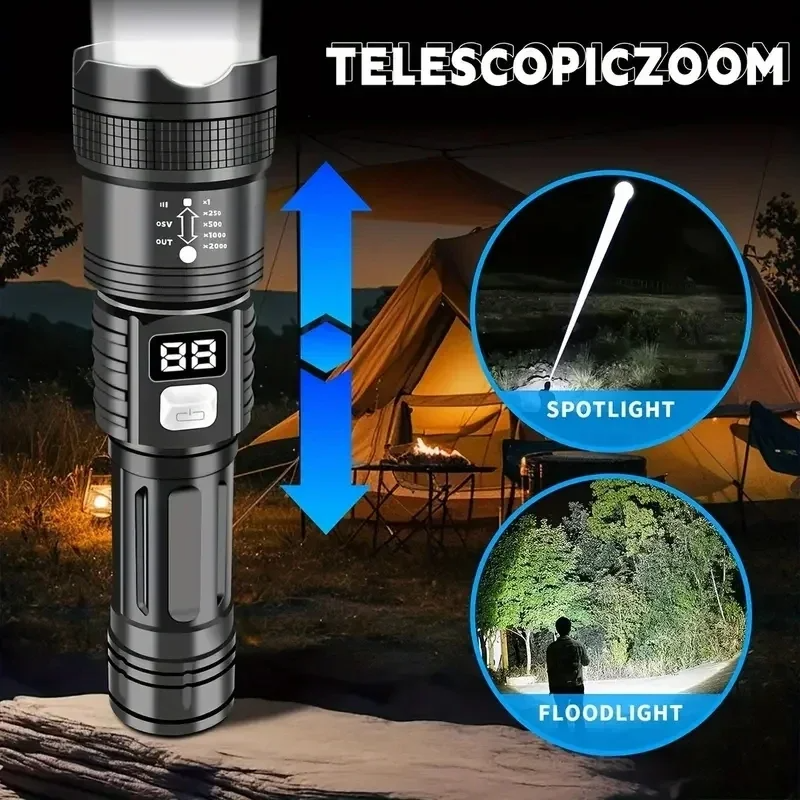 Rechargeable LED Flashlight 10 - Outdoor Camping And Fishing のレビューと価格