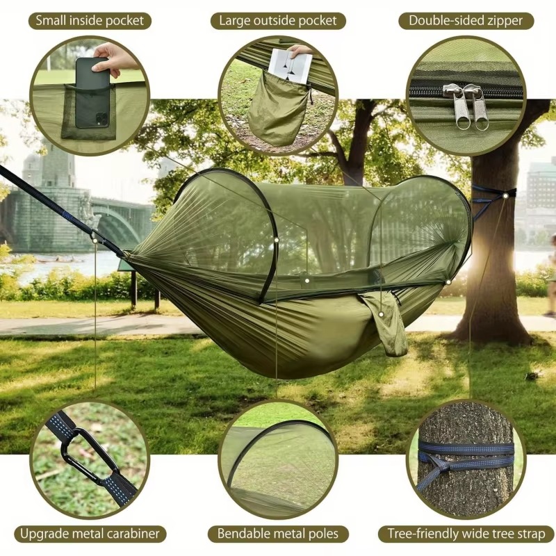 Single and Double Size Nylon F - Outdoor Camping Hammock のレビューと価格