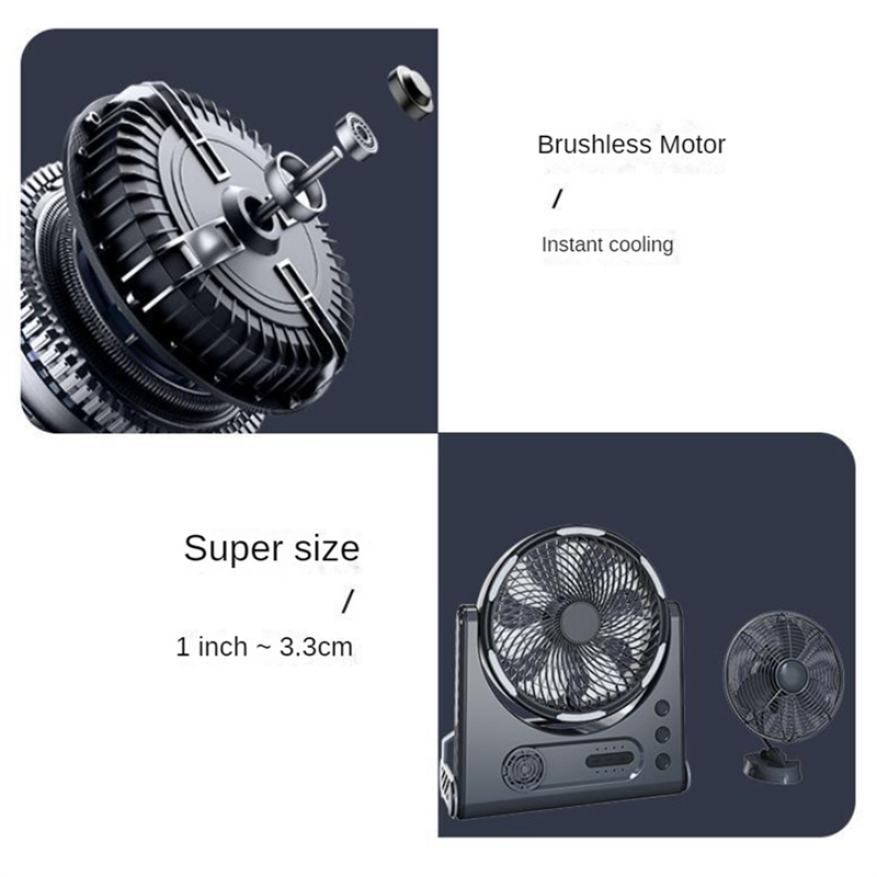 AB68 Camping Fan With LED Ligh - Outdoor Camping Fan のレビューと価格