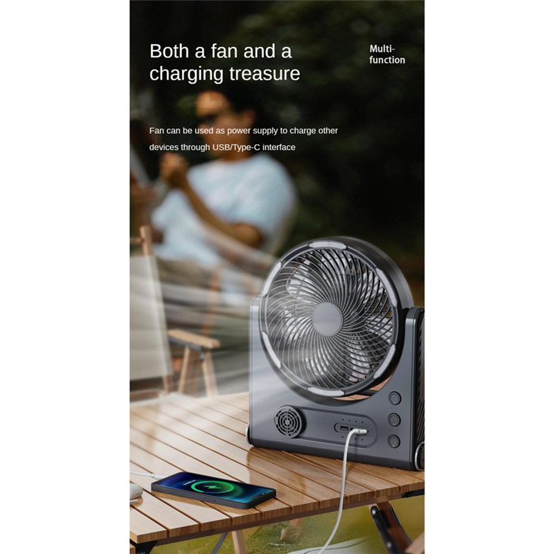 AB68 Camping Fan With LED Ligh - Outdoor Camping Fan のレビューと価格