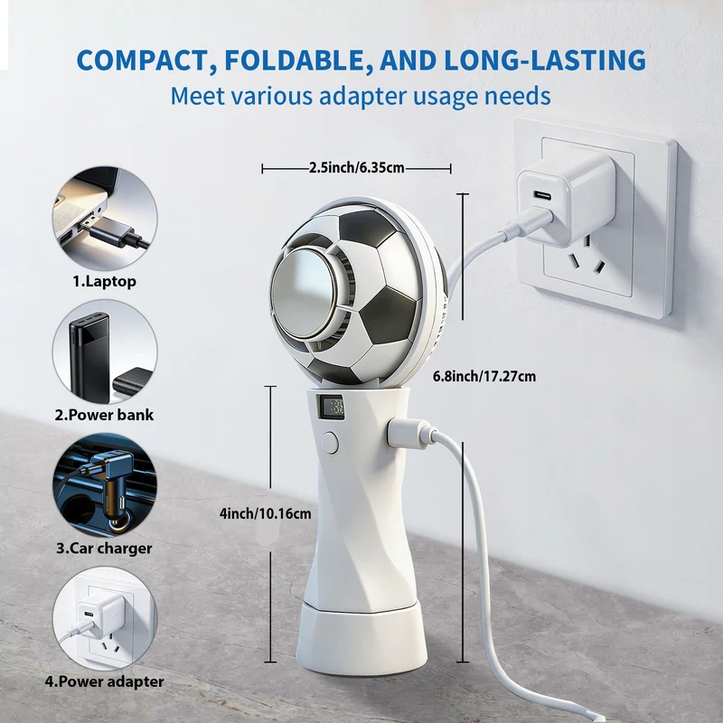 Portable Handheld Football Fan - Outdoor Camping Fan のレビューと価格