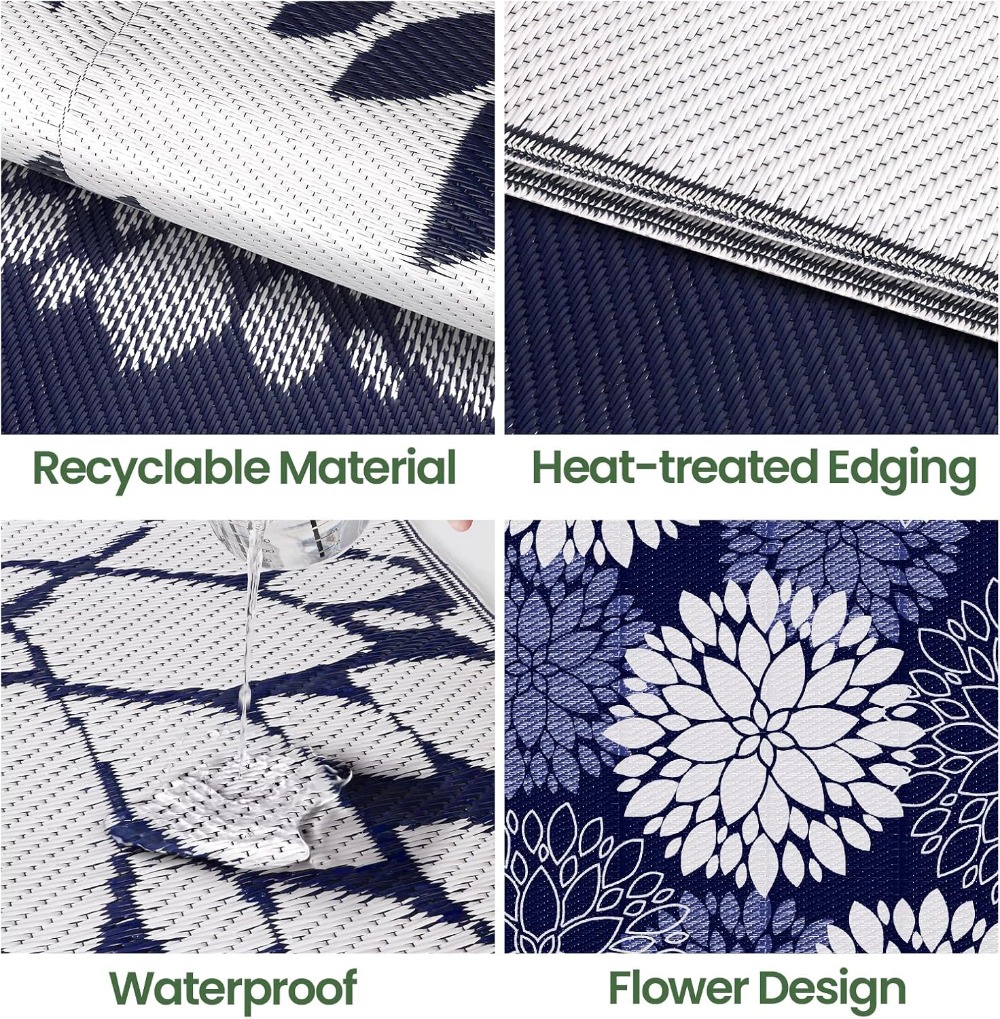 8x10 ft Reversible Waterproof  - Outdoor Camping Rugs 8X10 のレビューと価格