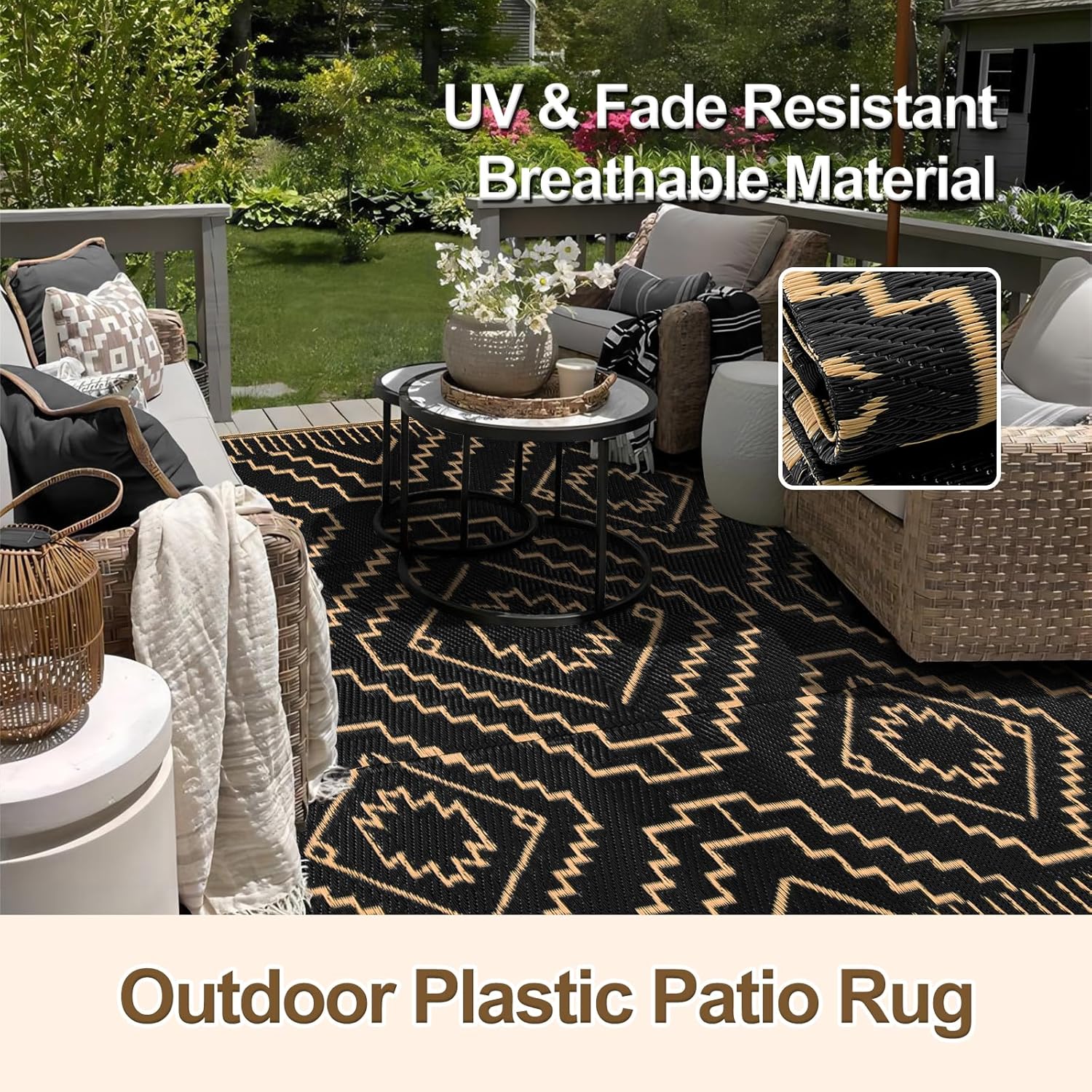 8x10 Outdoor Rug, Large Waterp - Outdoor Camping Rugs 8X10 のレビューと価格