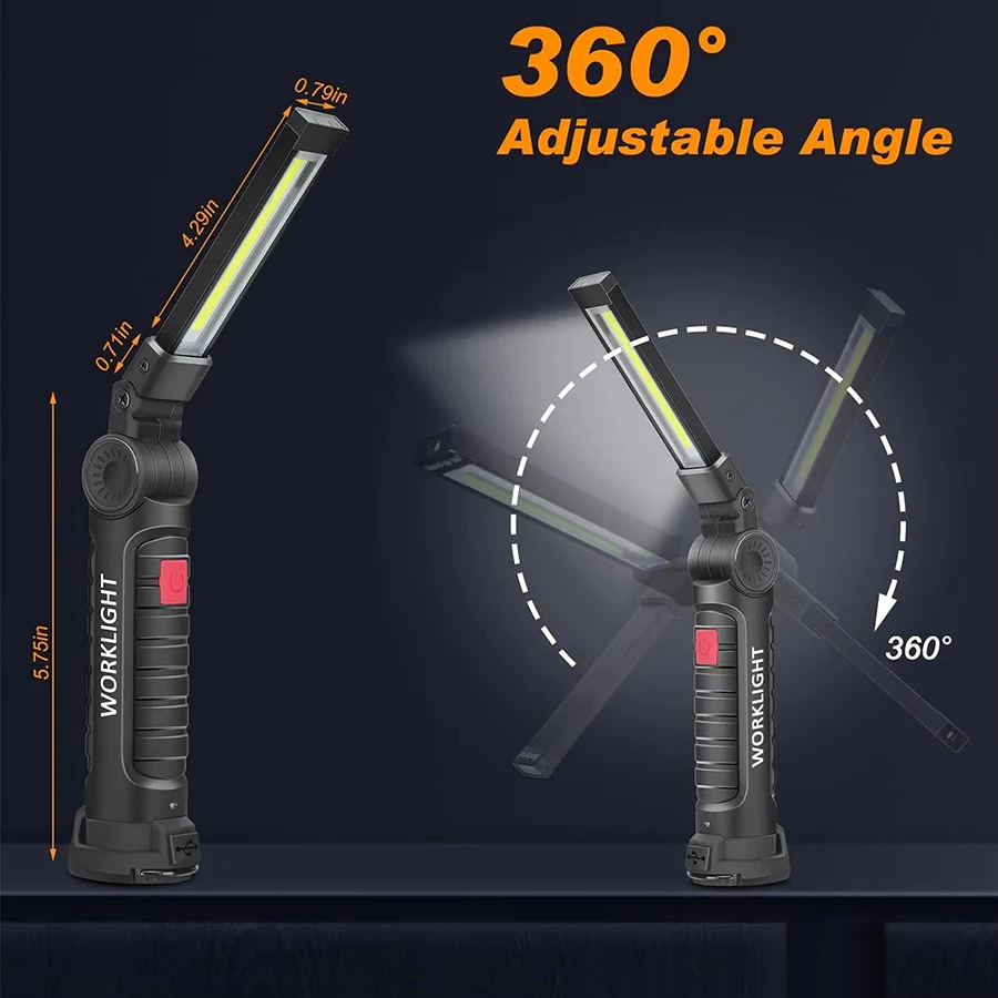Rechargeable Magnetic Work Lig - Outdoor Camping And Fishing のレビューと価格