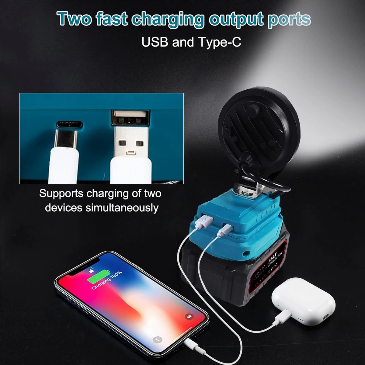 4 Inch Cordless Work Light For - Outdoor Camping Jobs のレビューと価格