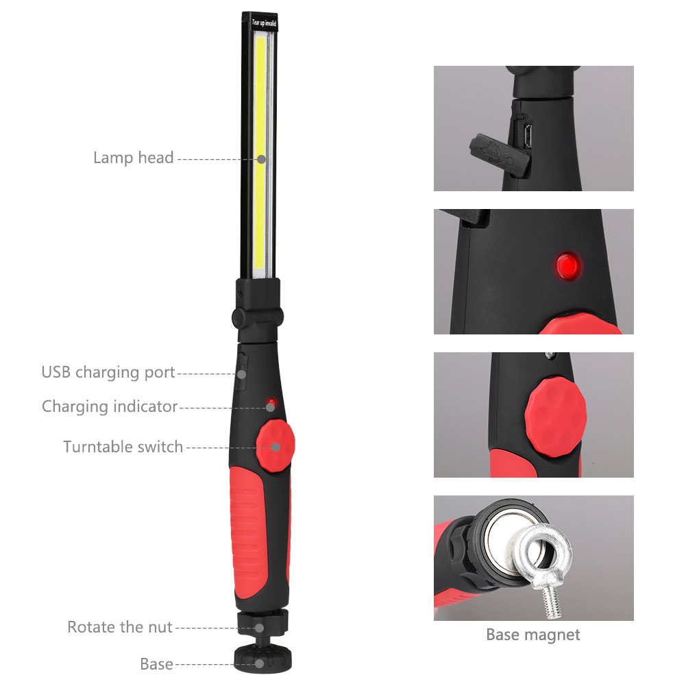 Folding COB Flashlight USB Rec - Outdoor Camping Jobs のレビューと価格