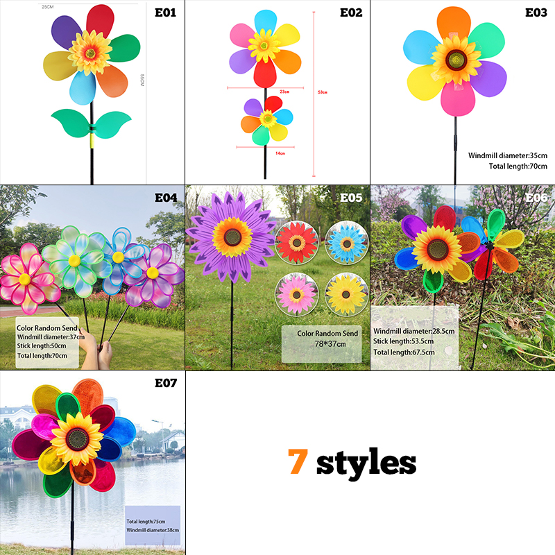 3pcs Sunflower Windmill Pinwhe - Outdoor Camping Toys のレビューと価格