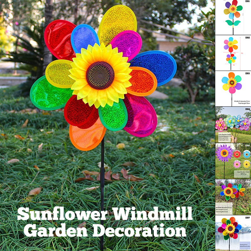 3pcs Sunflower Windmill Pinwhe - Outdoor Camping Toys のレビューと価格