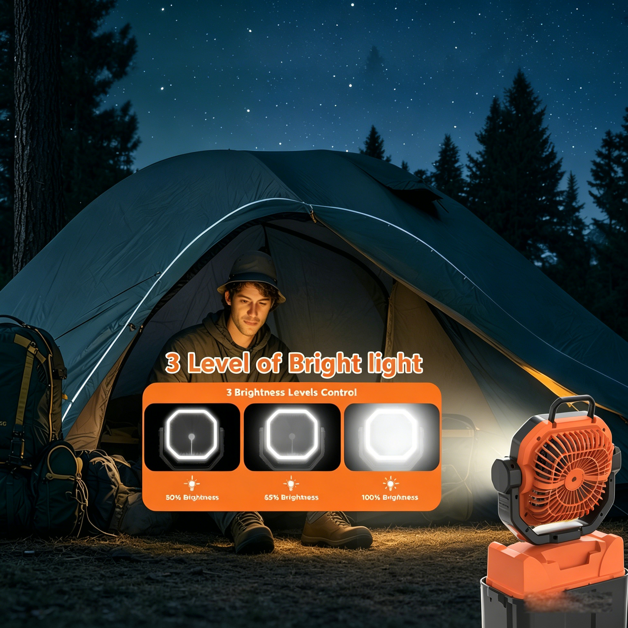 30000mAh Spray Camping Fan wit - Outdoor Camping Fan のレビューと価格
