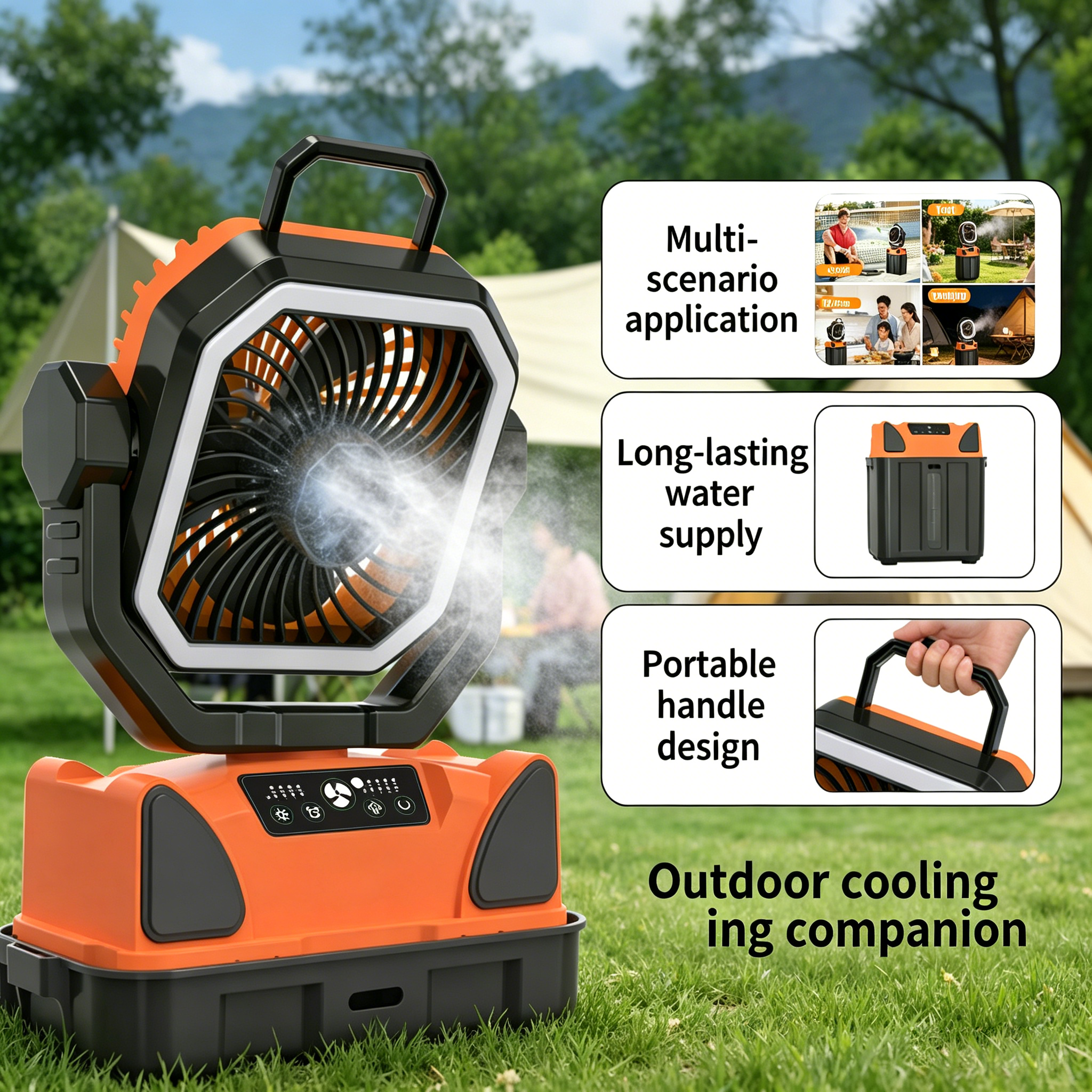 30000mAh Spray Camping Fan wit - Outdoor Camping Fan のレビューと価格