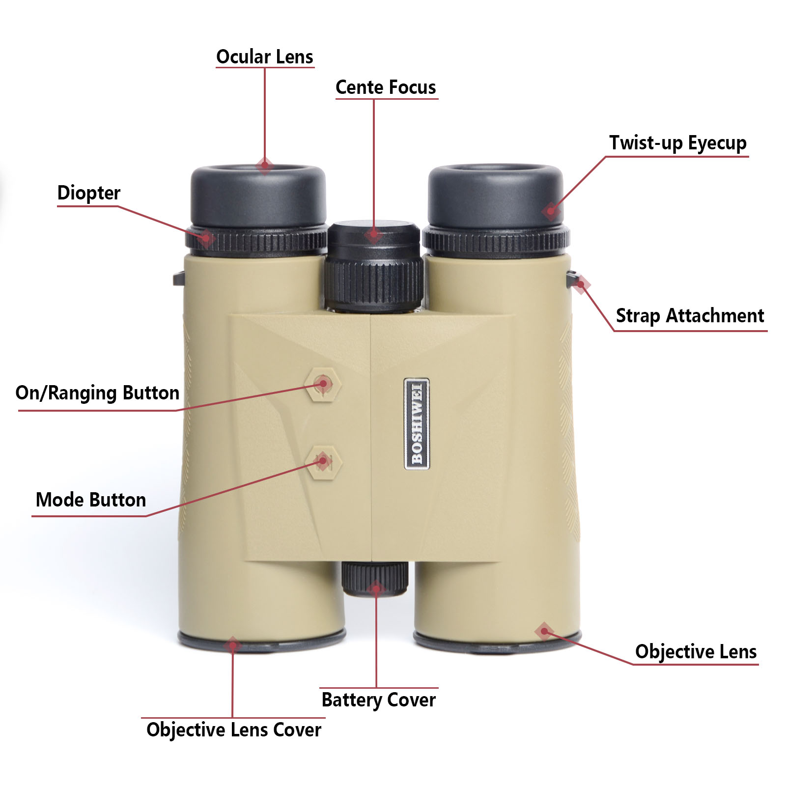 BOSHIWEI 10x42 HD Laser Rangef - Outdoor Camping Jobs のレビューと価格