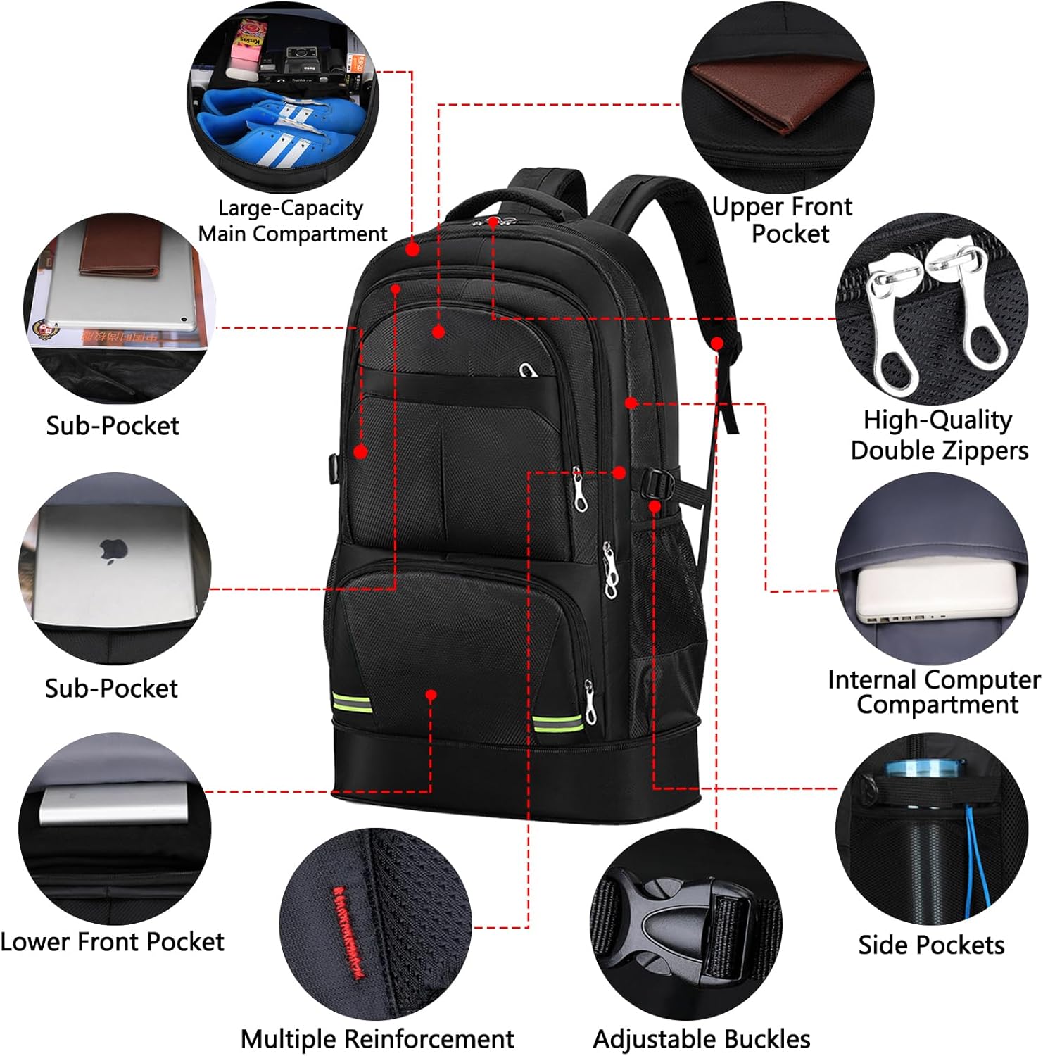 Hiking Backpack 65L Travel Bac - Lightweight Backpack 65L のレビューと価格
