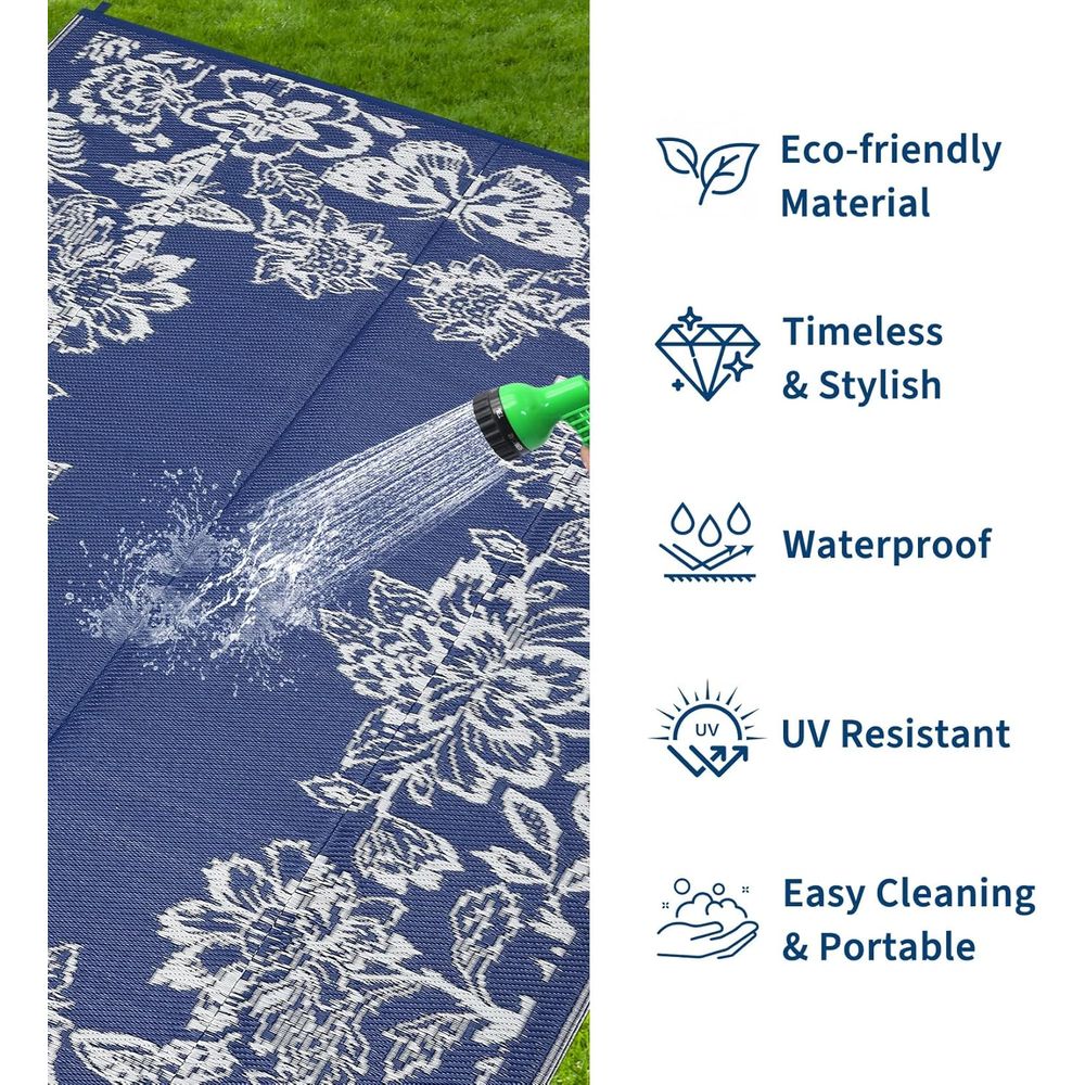 8x10 Waterproof Reversible Out - Outdoor Camping Rugs 8X10 のレビューと価格
