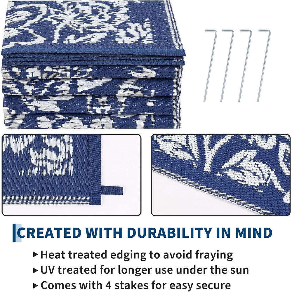 8x10 Waterproof Reversible Out - Outdoor Camping Rugs 8X10 のレビューと価格