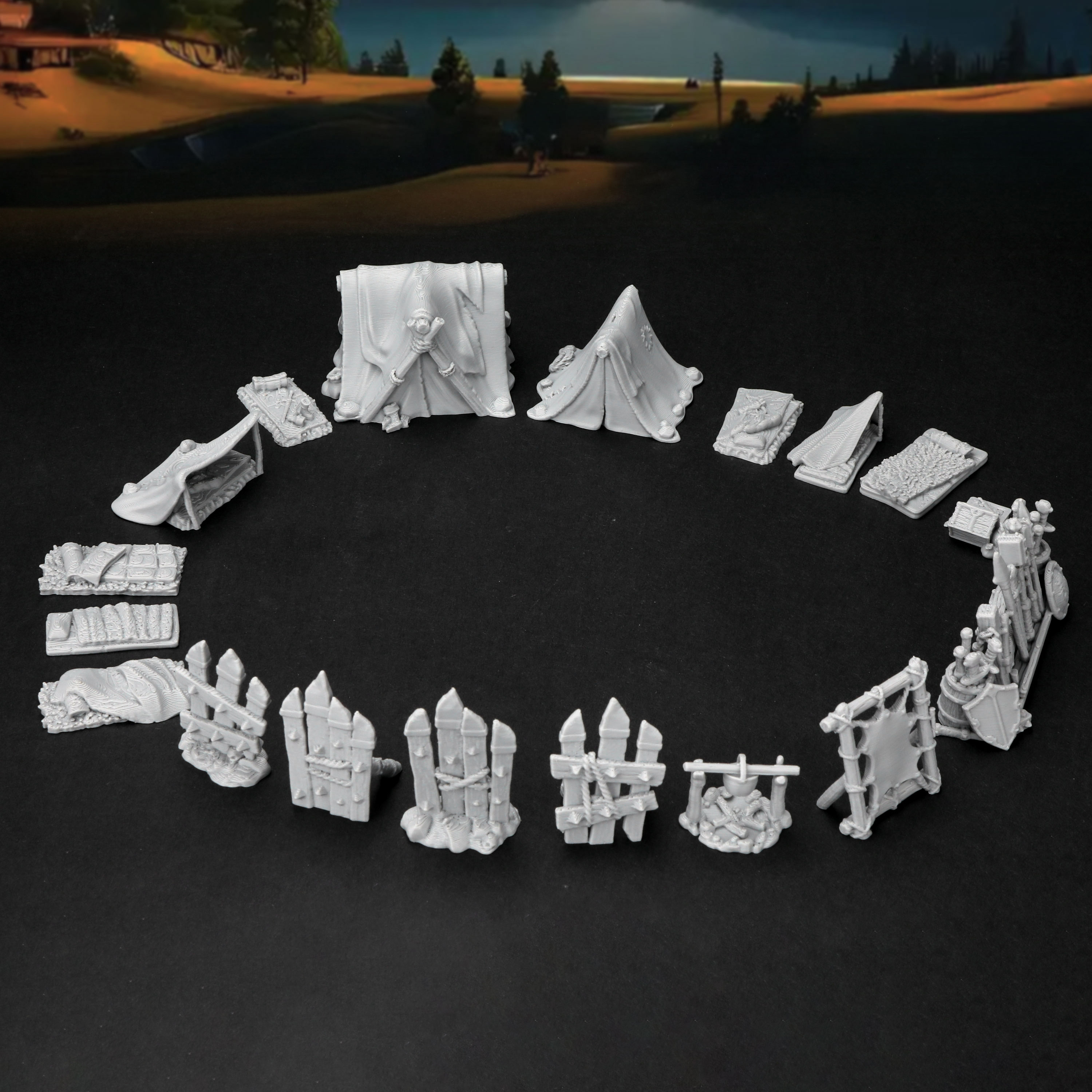 RPG Camp Terrain Set - Adventu - Outdoor Camping Fan のレビューと価格