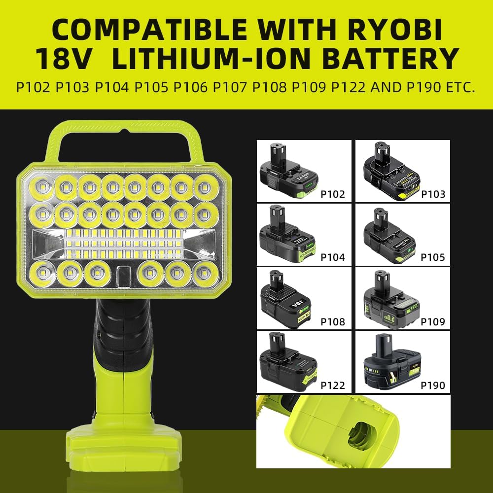 18W 2000LM Cordless LED Flashl - Outdoor Camping Jobs のレビューと価格