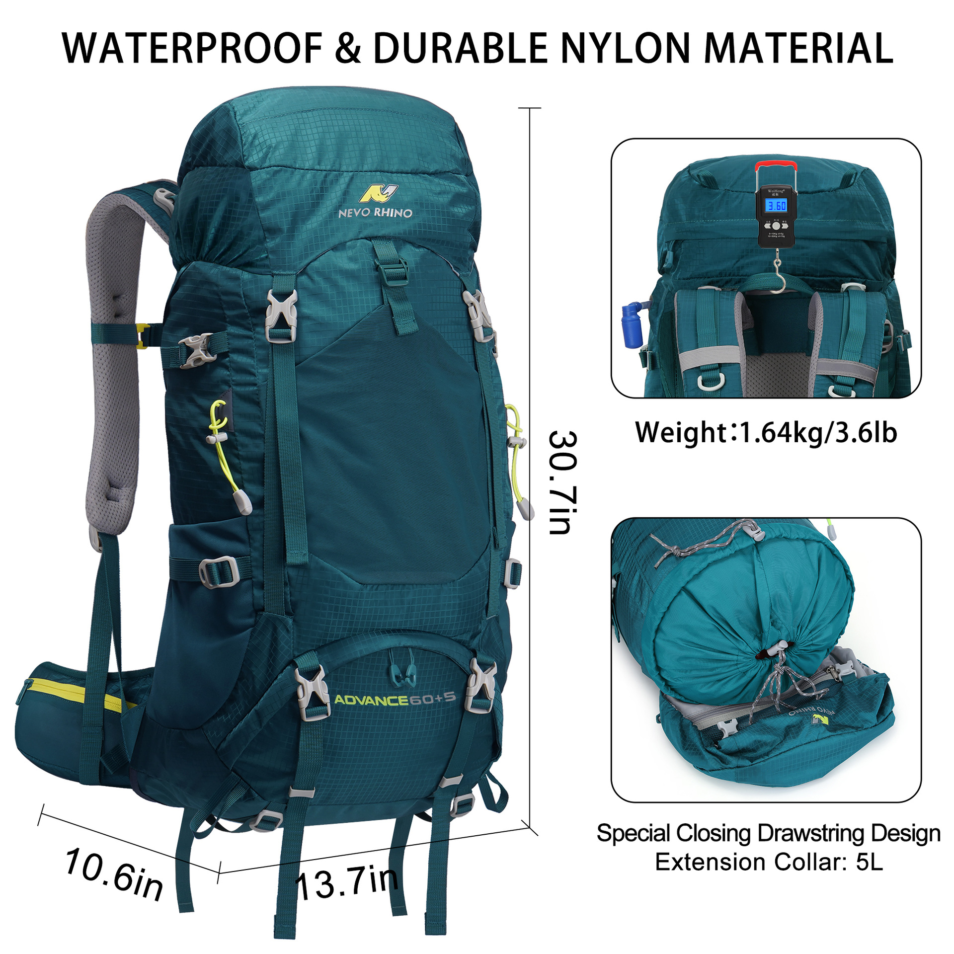 Nylon lightweight outdoor hiki - Lightweight Backpack 65L のレビューと価格