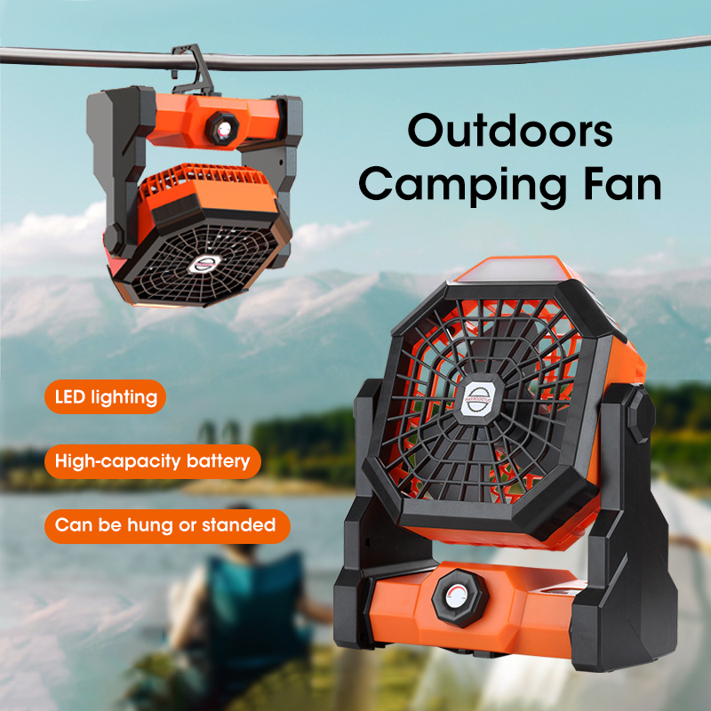 10000mAh Camping Fan with LED  - Outdoor Camping Fan のレビューと価格