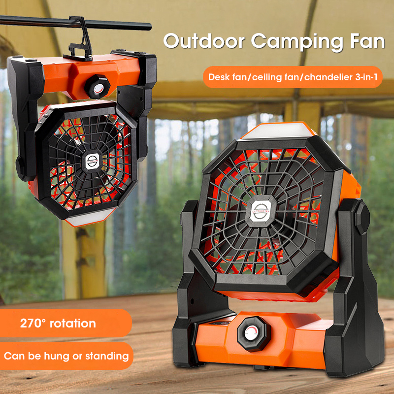 10000mAh Camping Fan with LED  - Outdoor Camping Fan のレビューと価格