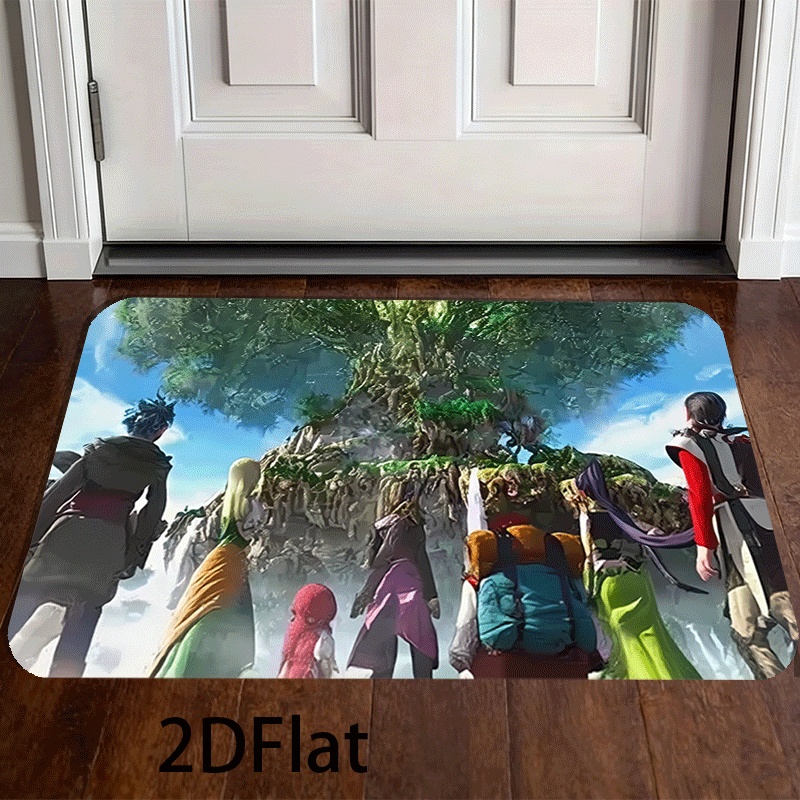 1pc Flannel Floor Mat with Mys - Outdoor Camping Anime のレビューと価格
