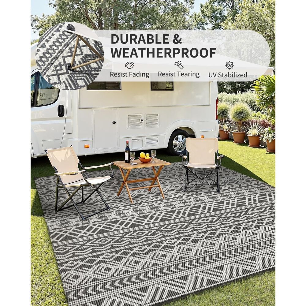 Reversible Waterproof Outdoor  - Outdoor Camping Rugs 8X10 のレビューと価格