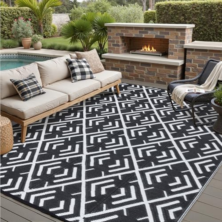 RV outdoor rug waterproof mat  - Outdoor Camping Rugs 8X10 のレビューと価格