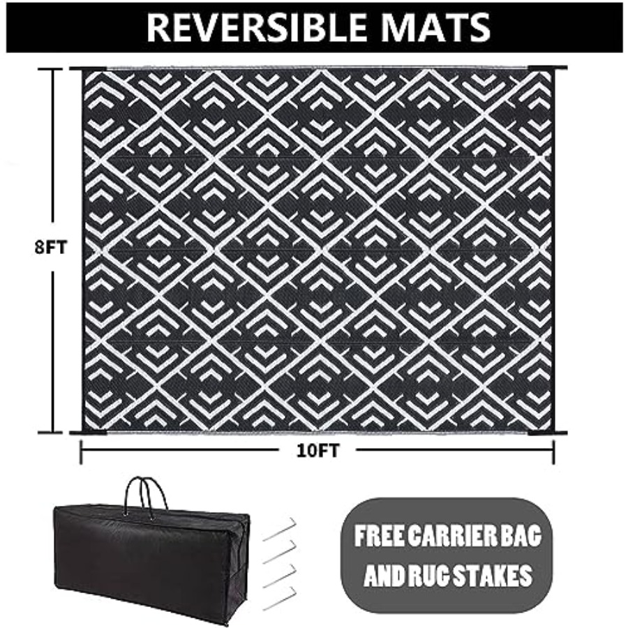 RV outdoor rug waterproof mat  - Outdoor Camping Rugs 8X10 のレビューと価格