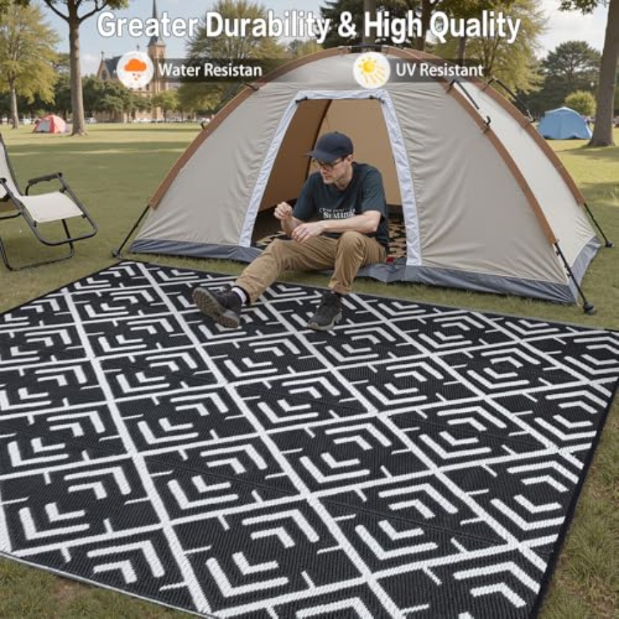 RV outdoor rug waterproof mat  - Outdoor Camping Rugs 8X10 のレビューと価格