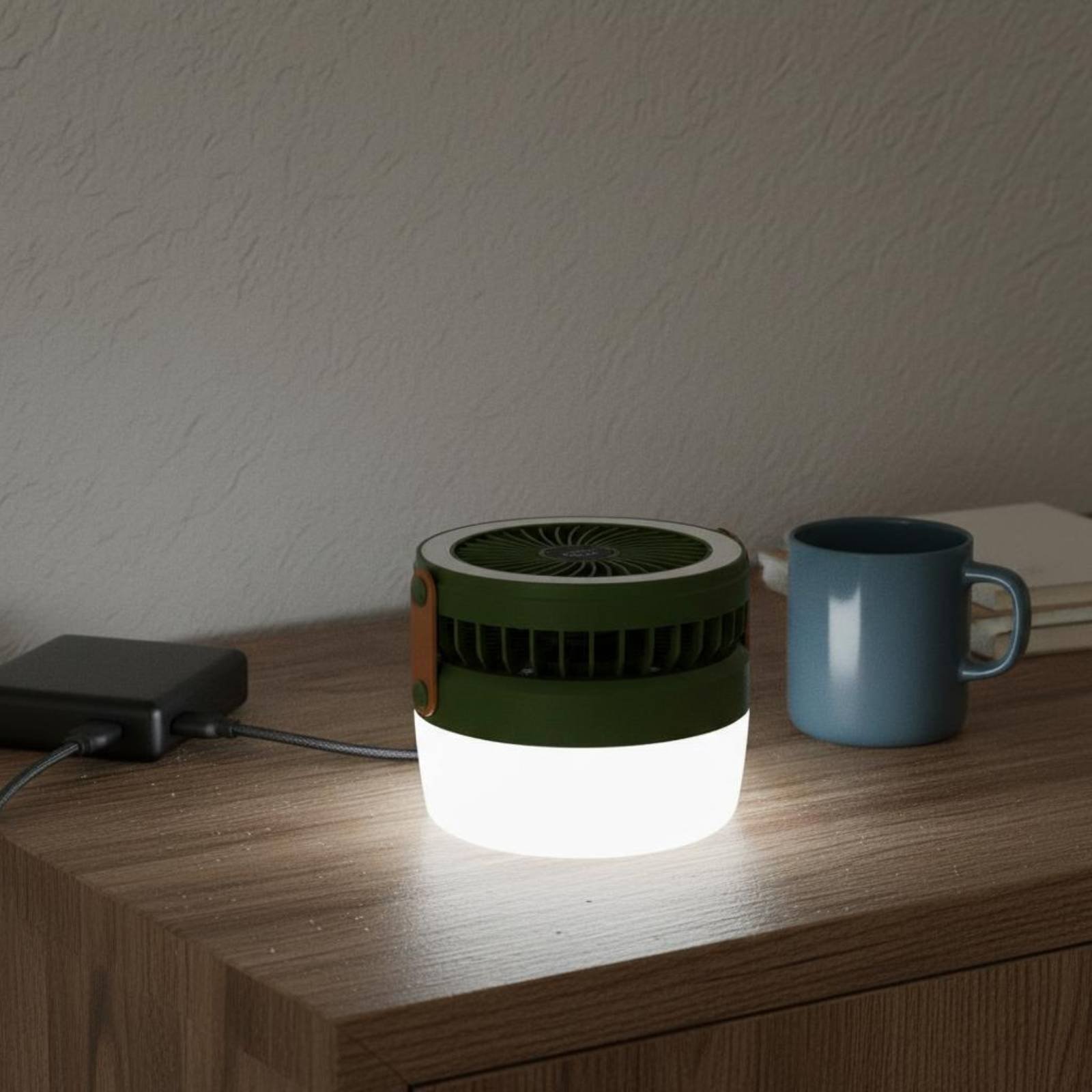 Solar Camping Fan Lantern Fold - Outdoor Camping Fan のレビューと価格