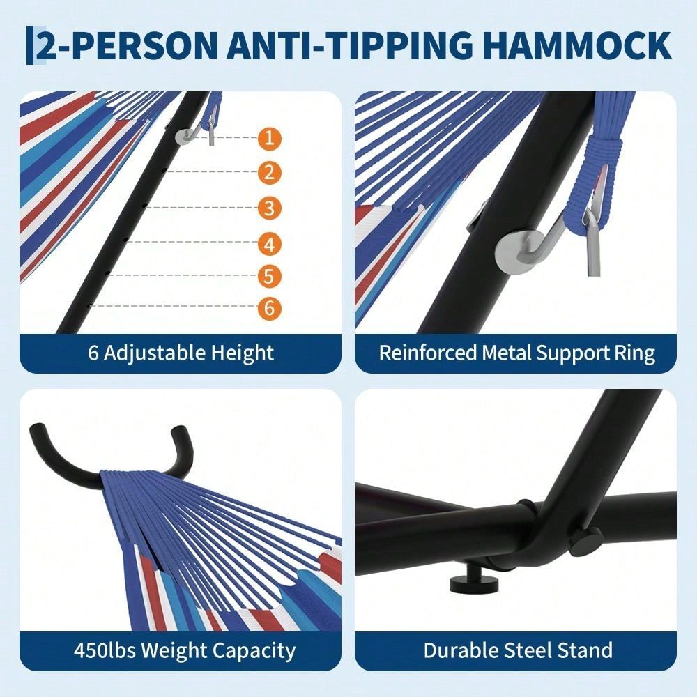 2Person Hammock With Stand, 45 - Outdoor Camping Hammock のレビューと価格