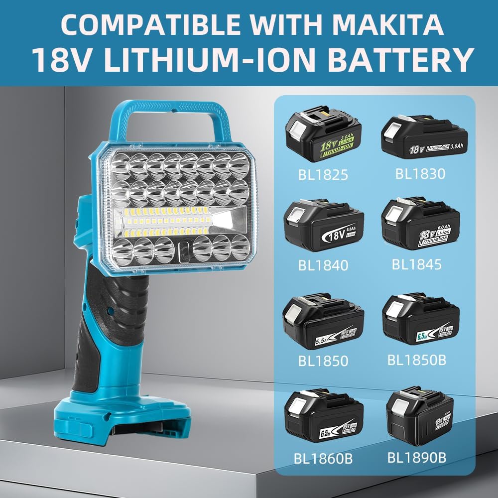 18W 2000LM Cordless LED Flashl - Outdoor Camping Jobs のレビューと価格
