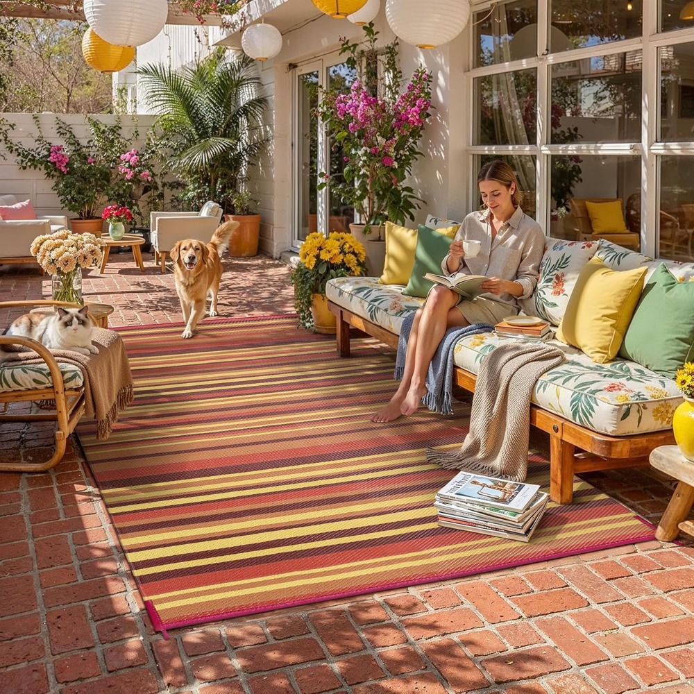 Outdoor Plastic Straw Rug 8x10 - Outdoor Camping Rugs 8X10 のレビューと価格